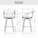 Amisco's Zao Counter Height Dimensions