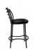 Wesley Allen's Quinn Modern Black Bar Stool with Ladder Back Design - Side View