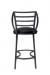 Wesley Allen's Quinn Modern Black Bar Stool with Ladder Back Design - Back View