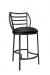 Wesley Allen's Quinn Modern Black Bar Stool with Ladder Back Design