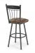 Trica Allan Metal Swivel Stool with High Back