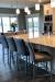 Trica's Biscaro Modern Upholstered Bar Stools in Kitchen