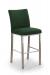 Trica's Biscaro Modern Brushed Steel Bar Stool in Green Fabric