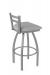 Holland's Jackie Outdoor Stainless Steel Bar Stool with Low Back - Side View