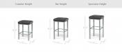 Trica's Day Backless Stool in Counter Height, Bar Height, and Spectator Height