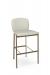 Amisco's Kally Gold Modern Bar Stool with Low Back