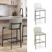 Amisco's Kally Custom Made Metal Bar Stool with Low Back