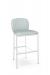 Amisco's Kally White Modern Bar Stool with Light Blue Seat Fabric