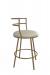 Wesley Allen's Ryo Modern Metal Swivel Bar Stool with Low Back - Side View