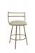 Wesley Allen's Ryo Modern Metal Swivel Bar Stool with Low Back