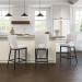 Amisco's Bryana Modern White Black Bar Stools in Modern Kitchen