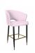 IH Seating's Skyler Pink Bar Stool with Black Metal and Gold Footrest