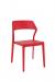 IH Seating Sierra Red Modern Dining Chair with Curved Back