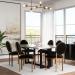 Wesley Allen's Marquis Modern Gold and Black Dining Chairs in Dining Room