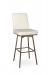 Amisco's Dorian Gold Swivel Bar Stool with Back