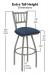 Holland's Contessa Swivel Extra Tall Height Stool Dimensions