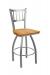 Holland's Contessa 810 Stainless Steel Swivel Bar Stool with Medium Oak Wood Seat