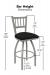 Holland's Contessa Swivel Bar Height Stool Dimensions