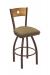 Metal Finish: Bronze • Back Wood Finish: Medium Maple • Seat Cushion: Canter Sand, vinyl grade 1