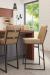 Wesley Allen's Marbury Modern Sled Base Upholstered Bar Stools in Modern Kitchen Design