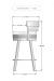 Amisco's Ronny Swivel Bar Stool - Side Dimensions