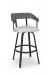 Amisco's Carson Industrial Style Gray Swivel Bar Stool