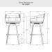 Amisco's Carson Swivel Bar Stool Dimensions for Bar Height